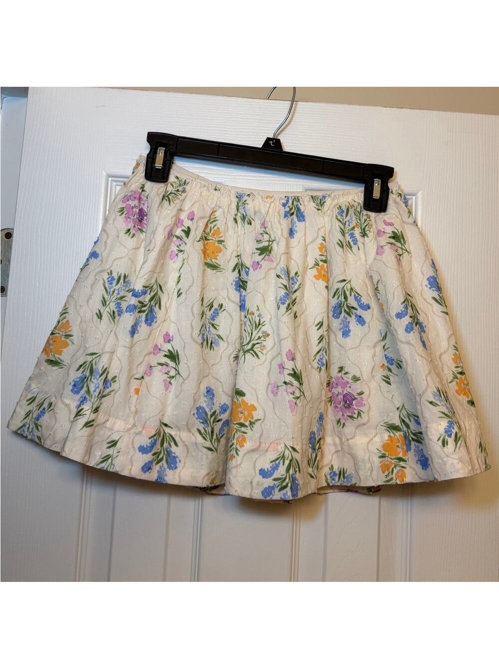 Spring Floral 100% Cotton Oliviaceous Mini Skirt Size Small NWT